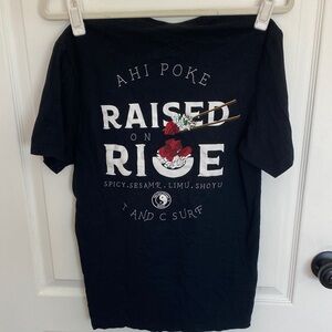 T&C Raised on Rice Ahi Poke Graphic T-Shirt - Black